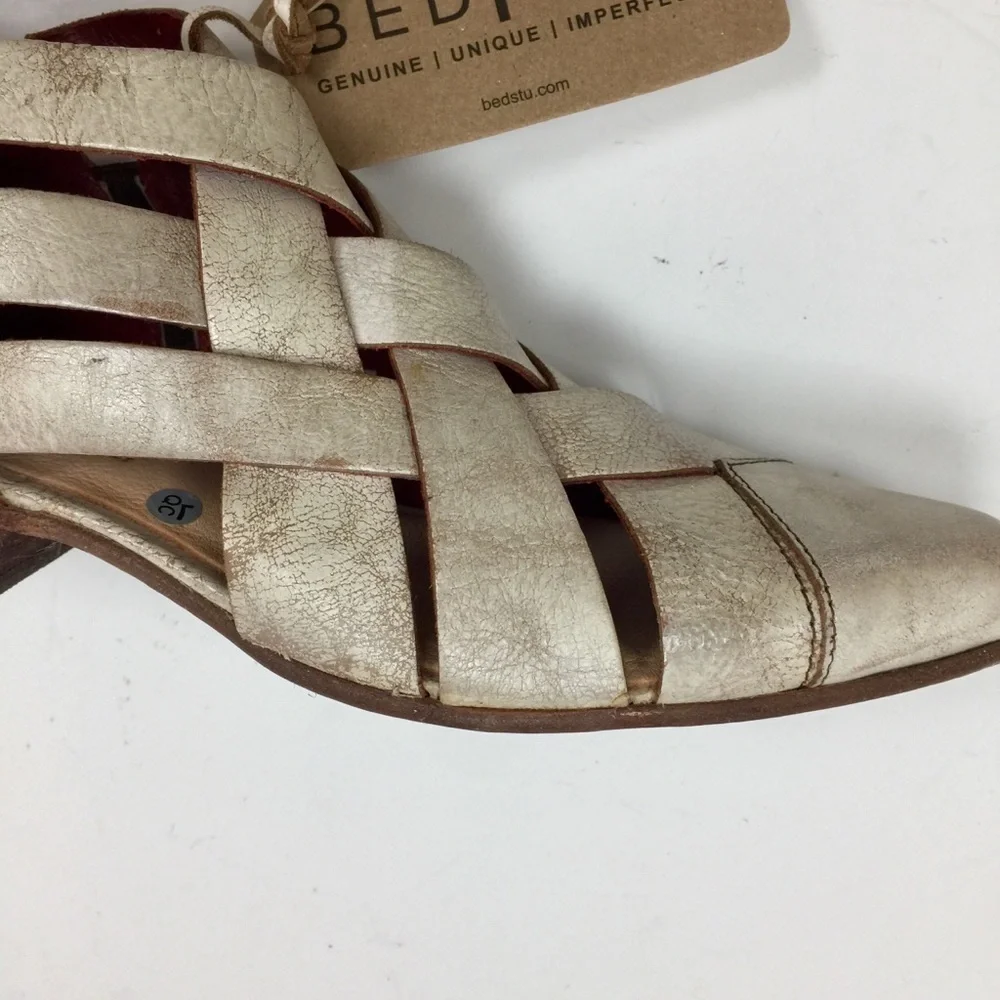 Bed Stu Brittany Sandals Braided Nectar Lux White Tan